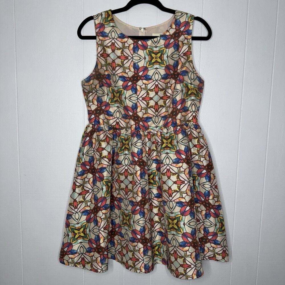 Anthropologie Fervour Women’s Stained Glass A Line Dress Size Large